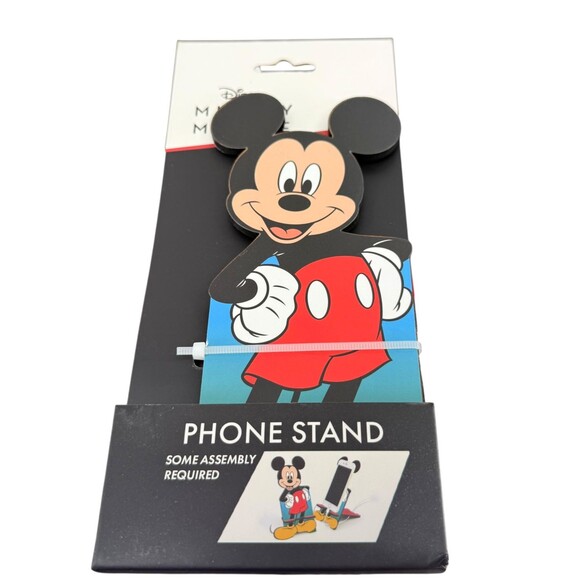 Disney Mickey Mouse Phone Stand Holder Pop Creations Faux Wood Apple Android NEW - Picture 3 of 6